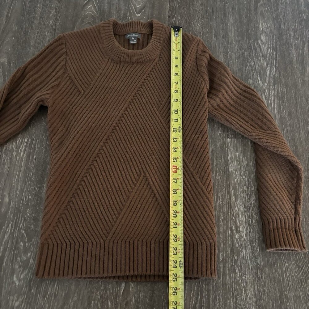 Eddie Bauer Women XS Brown Cable Knit Sweater Capsule Minimalist Outdoor Cottage - Picture 15 of 16